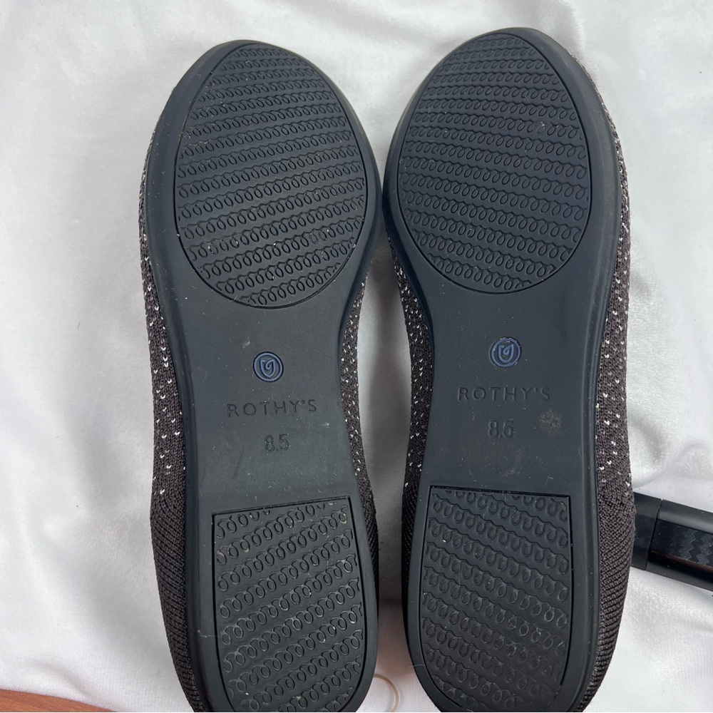 Rothy's Black and White Loafers - Picture 9 of 10